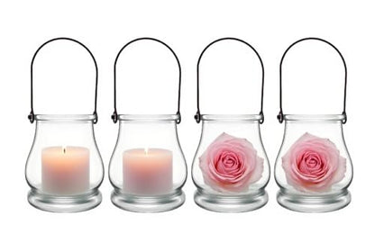 4PCS Hanging Candle Holder for for Wedding,Glass Tea Lights Candles Holders | Clear Terrarium Containers Small Glass Globes Ornament Votive Candleholders for Party Celebration Decoration