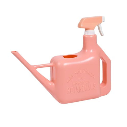 PETAL & FLOW Spray Sprinkler 2-in-1 Watering Can & Plant Mister Spray Bottle for Indoor & Outdoor Plants, 0.4 Gal (1.6L)(Apricot Pink) - color: Apricot Pink