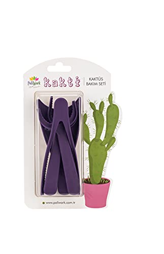 Mini Garden Hand Transplanting Set of 4 pc Succulent Cacti Cactus Tools Miniature Planting, Set for Fairy Garden, Potting, Houseplant, Bonsai Tools, Bonsai Kit, Shovel, Thong (Black) - color: Black