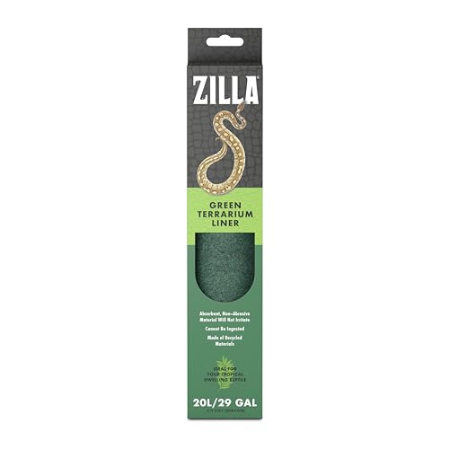 Zilla Reptile Carpet Terrarium Floor Liner, Green, 10G, 11.75 x 29.5 - size: 11.75" x 29.5"