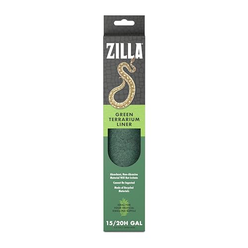 Zilla Reptile Carpet Terrarium Floor Liner, Green, 10G, 11.75 x 23.5 - size: 11.75" x 23.5"