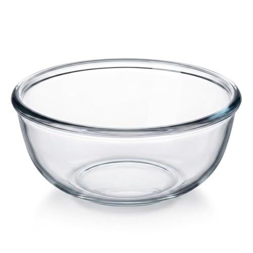 Large Glass Bowl,6 Quart Glass Mixing Bowl for Sourdough Bread Clear Breads Proofing Bowl Ideal for Kitchen Storage