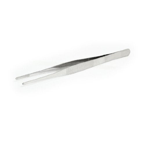 uxcell Square Polished Tip Stainless Steel Straight Tweezers, 180mm Length - size: 18cm