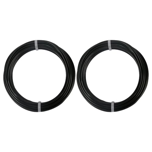 2 Rolls Aluminum Craft Wire, 10 Gauge (2.5mm) Flexible Metal Wire for Jewelry Making, 32.8 Ft (16.4 Ft/Roll) Bendable Armature Wire for Bonsai, Sculpting and DIY Crafts [Black] - size: 10Gauge 16.4Ft Each, style: Black
