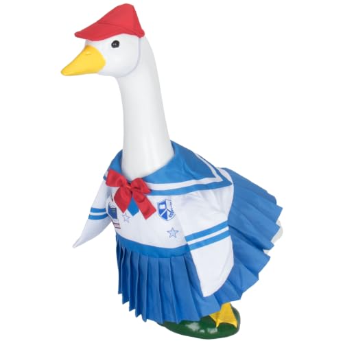 23Inch Porch Goose Outfits Back to School Lawn Garden Geese Uniform Clothes | Lawn Goose Clothes, 19-23inch Geese Costume, Weather Resistant Fabric - color: Back-to-school