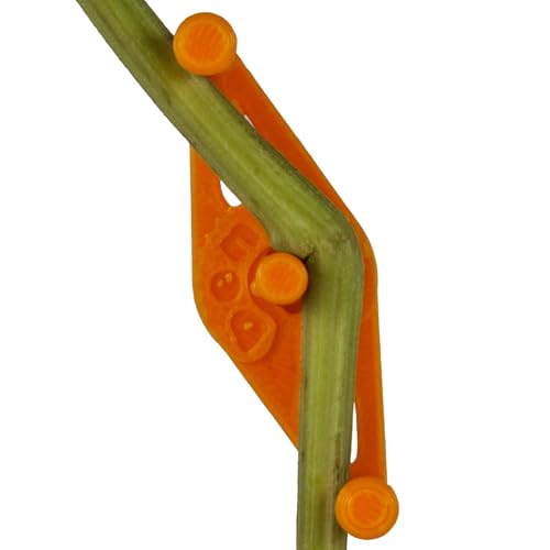 Bendies LST Plant Training Clips 15 Pack Orange - v2.0 Adjustable Low Stress Support Clips for Stem Bending, Grow Tent, Plant Ties & Gardening Accessories - color: Orange