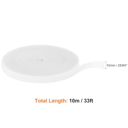 HARFINGTON Garden Plant Tape 33ft 25/64" Reusable Garden Plant Ties Strap Nylon Plant Twist Tie for Plant Gardening Home Office, White - color: White, size: 33ft x 25/64"