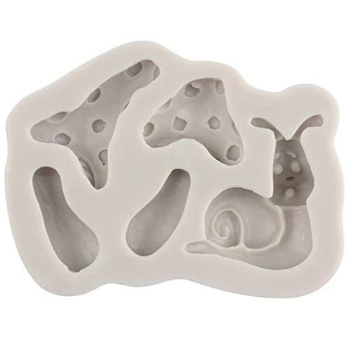 Sijiangmold Fairy Garden Door Silicone Mold Mushroom Fondant Mold Set of 5 - color: Style F
