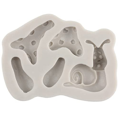Sijiangmold Fairy Garden Door Silicone Mold Mushroom Fondant Mold Set of 5 - color: Style F