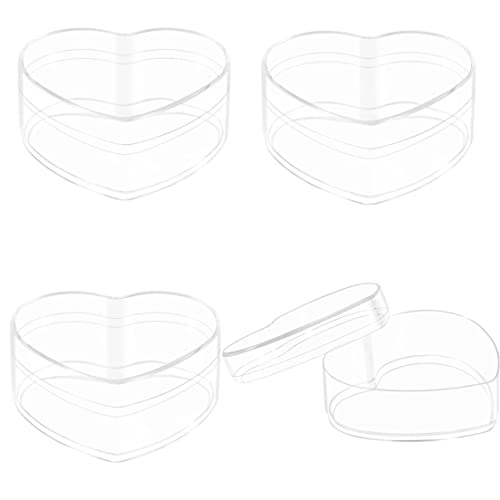 KissYou Acrylic Box Clear Box with Lid Acrylic Candy Box Jewelry Storage Display Boxes for School Wedding Birthday Graduation Party Favor - size: 3.40 x 2.95 x 1.57 Inch