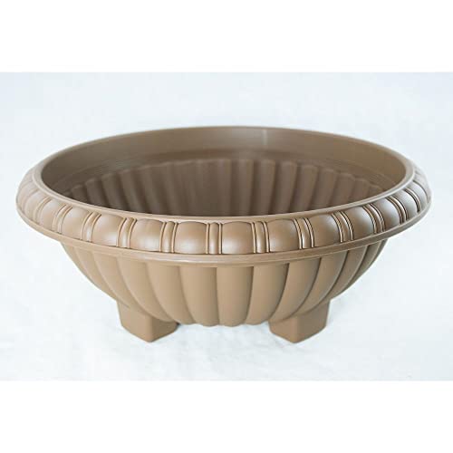 1 Pcs Plastic Bonsai Training Pot / Home Garden Planter 13"x 13"x 5" - Tan