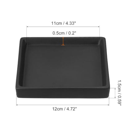 PATIKIL Plant Pot Saucers 5 Inch, Black - color: Black, size: 5 Inch