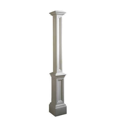 Mayne Signature Decorative Sleeve Lamp Post, White - color: White