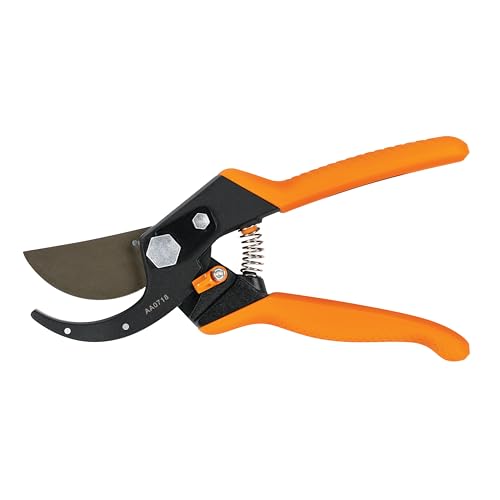 Fiskars Pro SoftGrip Bypass Pruning Shears, 1" Cut Capacity Garden Clippers | PowerArc Steel Blades for Easier Cuts, Sharpenable Carbon Steel Blades with Non-Stick Coating, Shock-Reducing Bumpers - size: Fiskars Pro
