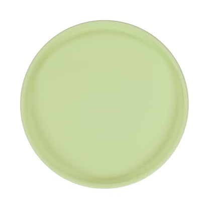 M METERXITY Ceramic Plant Saucer, 6.3 Inch Plant Water Catcher Tray, Plant Pot Saucers for Indoor/Outdoor Plants/Flower Drainage Drip Water Tray [Round Matcha Green] - color: Matcha Green