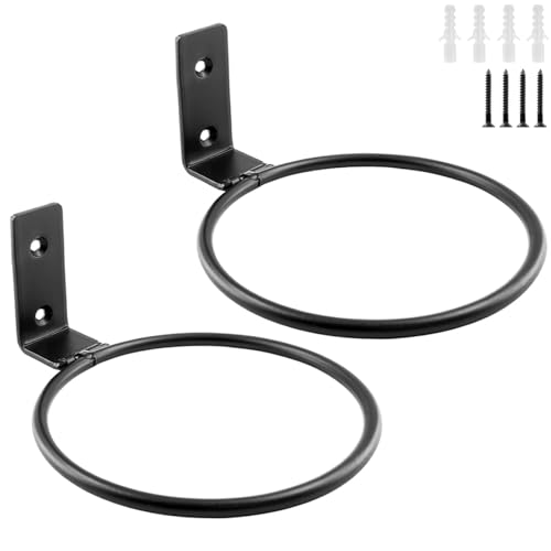 Jiozermi 2 Pack 5 inch Flower Pot Holder Ring, Metal Black - size: 5 Inch