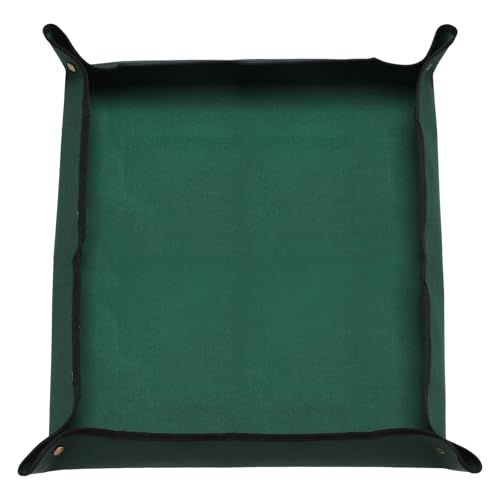 HARFINGTON Repotting Mat 39.4" x 39.4" Oxford Cloth Waterproof Plant Repotting Mat Foldable Portable Gardening Potting Tray with Metal Buckle for Indoor Plant Change Soil, Dark Green - color: Dark Green, size: 39.4" x 39.4"