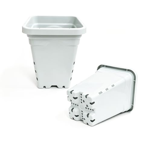 HG5X5SW 5"x5" Square White Pot, 7" Tall Pack of 36 - size: 5"x 5"-36PCS