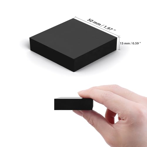 12 Pack Large 2" Wide x 0.6" Solid Square Rubber Pots Feet - color: 12 Count
