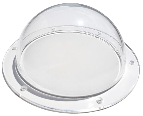 Acrylic Dome/Plastic Hemisphere - Clear - 4" Diameter, 1/2" Flange with Pre-Drilled Holes - size: 4" with Holes