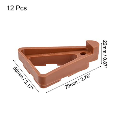MECCANIXITY 12 Pcs Plant Pot Feet 2.8" Invisible Plastic Stand Holders Risers for Flower Plant, Indoor, Outdoor, Patio, Deck, Garden, Greenhouse (Brick Red) - color: Red