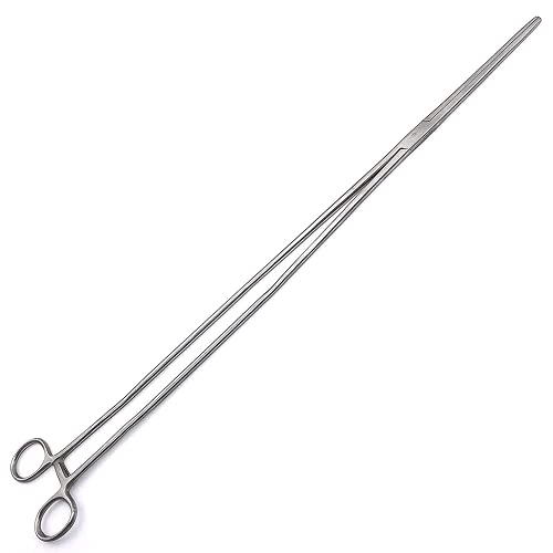 SURGICAL ONLINE 24" Long Straight Hemostat Forceps For Nurses, Fishing Forceps, Crafts and Hobby - Stainless Steel Locking Tweezer Clamps
