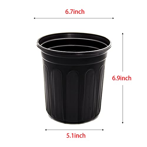 HECTOLIFE 100-Pack 1 Gallon Black Flexible Flower Plant Nursery Pots | Plastic Plant Pots with Drainage Holes,Garden Flower Pots for Succulents, Seedlings, Cuttings, Transplanting - size: 1 gallon, style: 100P