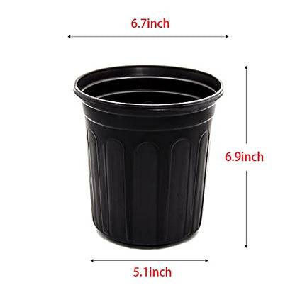 HECTOLIFE 100-Pack 1 Gallon Black Flexible Flower Plant Nursery Pots | Plastic Plant Pots with Drainage Holes,Garden Flower Pots for Succulents, Seedlings, Cuttings, Transplanting - size: 1 gallon, style: 100P