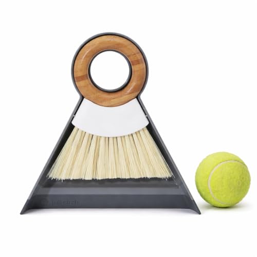 Full Circle Tiny Team, Mini Compact Brush & Dustpan Set, White - color: White