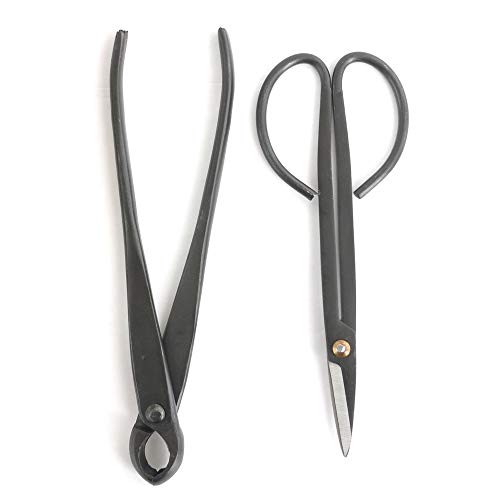 BambooMN Bonsai Basics Set - 8" Knob Cutter and 7.2" Trimming Shear - 10 Sets - color: Knob Cutter & Trimming Shear Set, size: 10