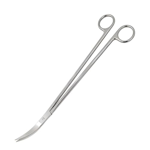 Long Aquarium Scissors for Plants 9.8 inches | Curved, Aquarium Plant Trimmer, Aquascape Tools, Terrarium Tools for Plants