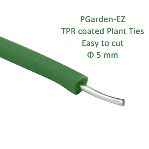 PGarden-EZ Green Soft Twist Tie Plant Tie Flexible TPR Garden Supply, for Tomatoes Roses Vines Organizing(16.4 feet/ 5 Meters)…, 16 feet - size: 16.4 feet/ 5 Meters