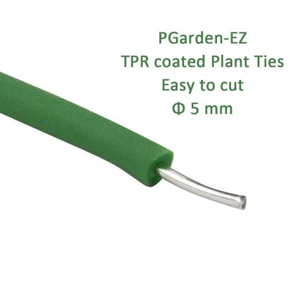PGarden-EZ Green Soft Twist Tie Plant Tie Flexible TPR Garden Supply, for Tomatoes Roses Vines Organizing(16.4 feet/ 5 Meters)…, 16 feet - size: 16.4 feet/ 5 Meters