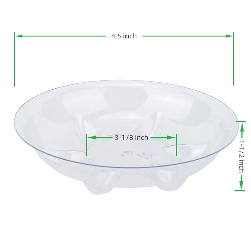 6 Pack Small Tray for Succulent planters Plant Saucer Sturdy Pot Tray,Plant Water Catcher Plastic Plant Sturdy Saucer Drip Trays for pots (4.5 INCH) - size: 4.5 inch