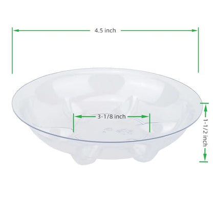 6 Pack Small Tray for Succulent planters Plant Saucer Sturdy Pot Tray,Plant Water Catcher Plastic Plant Sturdy Saucer Drip Trays for pots (4.5 INCH) - size: 4.5 inch