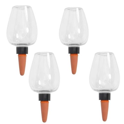 Self Watering Globes with Slow Release & Top Fill, 12.3 oz Automatic Watering Globes for Outdoor & Indoor Plants - Keep Plants Alive While on Vacation (Clear-4 Pack)