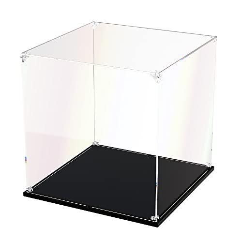 Clear Acrylic Display Case, Easy Assembly Showcase Boxes (11x11x11 inch) | dofopo Dust Protection Case for Action Figures and Dolls, Alternative Glass Box for Collectibles Commemorative Gifts - size: 11x11x11 inch, 28x28x28 cm