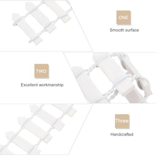 Happyyami Mini Fairy Garden Fence Ornaments 10 Pcs White Plastic Miniature Fence for Succulent Pots DIY Crafting Farm Decor Patio Lawn & Garden