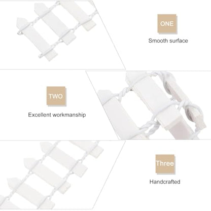 Happyyami Mini Fairy Garden Fence Ornaments 10 Pcs White Plastic Miniature Fence for Succulent Pots DIY Crafting Farm Decor Patio Lawn & Garden