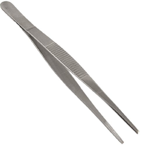 uxcell Nonslip Metal Tweezers, 16cm for Crafting Repairing - size: 16cm