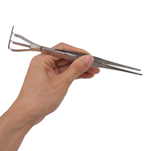 Bonsai Root Rake, 3 Prong Stainless Steel Gardening Tool with Ergonomic Handle, for Loosening Aerating Soil and Removing Weeds (Straight) - size: Straight