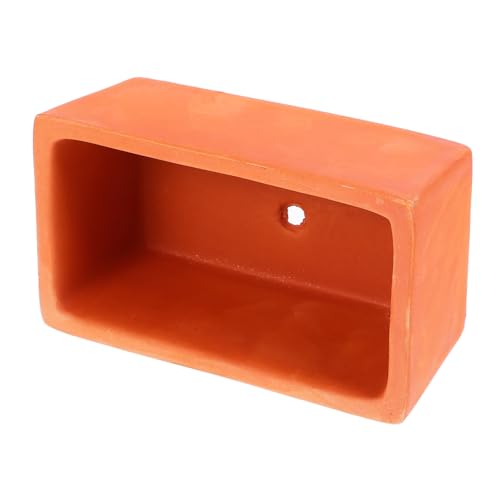 VILLCASE Rectangular Terracotta Planter Small Plant Pot with Drainage Hole Rustic Clay Flower Container for Succulents Bonsai Trees DIY Garden Projects Indoor Windowsill and Desktop Decor