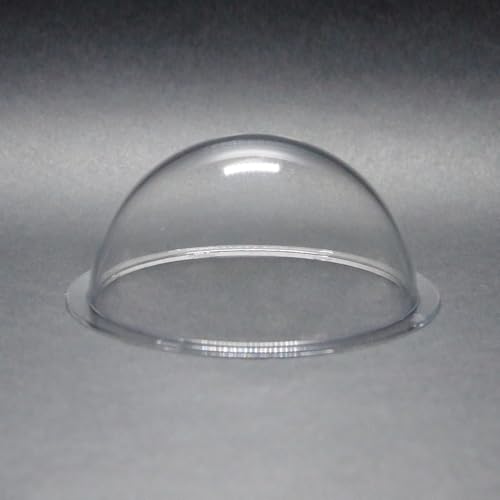 KAYNEY Acrylic Dome with Flange Clear Plastic Hemisphere – Transparent Case for CCTV, Camera Lens, Jewelry, Collectibles & Miniatures – Dustproof Cover for Delicate Items (4.0inch / 100mm) - size: 4.0inch / 100mm