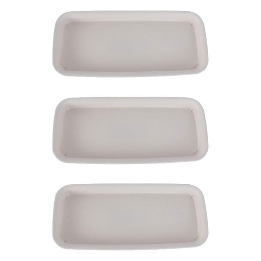 Healeved 3pcs Plastic Flowerpot Trays Rectangular Plant Saucer Elegant Square Plant Water Plate Bonsai Water Trays - size: 31.00X10.50X2.80CM