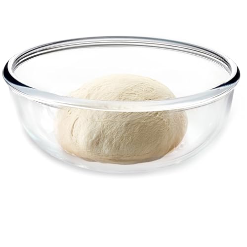 11.6in Wide 6.3Qt Extra Large Glass Bowl, Glass Salad Bowl Mixing Bowl for Sourdough Bread Dough Making Marinating Meat Glass Mixing Bowl for Kitchen Serving Baking Cooking