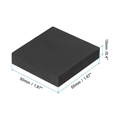 PATIKIL Plant Pot Feet 2x2x0.4 Inch, 6 Pack Invisible Riser Rubber Square for Outdoor Garden Patio Deck Flower Planters, Black - size: 2x2x0.4"