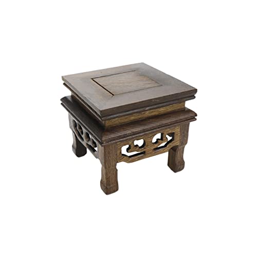 Furniture Wooden Display Stand Base, 4.84" Inner Diameter - size: Square; 3.25" x 3.25"