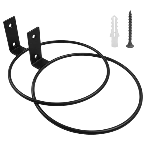 Piutouyar 6 Inch Wall Mounted Flower Pot Holder Ring Plant Hangers, 2 Pcs | Heavy Duty Metal Planter Hooks Bracket, For Hanging, For Garden, Indoor, Outdoor Use - size: 6 Inch