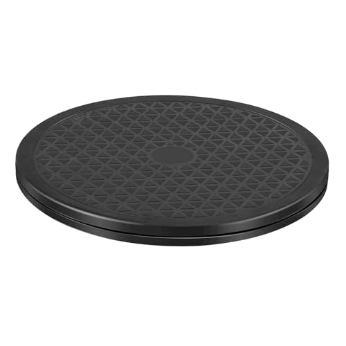 Lazy Susan 12 inch with Steel Ball Bearings Large Lazy Susan Turntable Rotating Swivel Stand for Flat Panel Monitors, TV's, Potted Plants, Stereo Speakers, Black - size: 12in