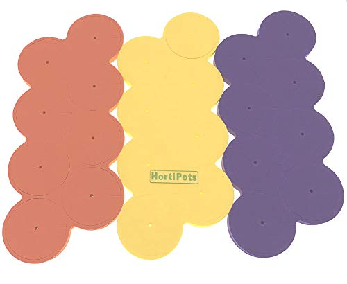 HORTIPOTS Neoprene Collars Clone Inserts for 3 inch Net Pots, Purple Orange Yellow, Pack of 24 - color: Purple Orange Yellow (Pack of 24)